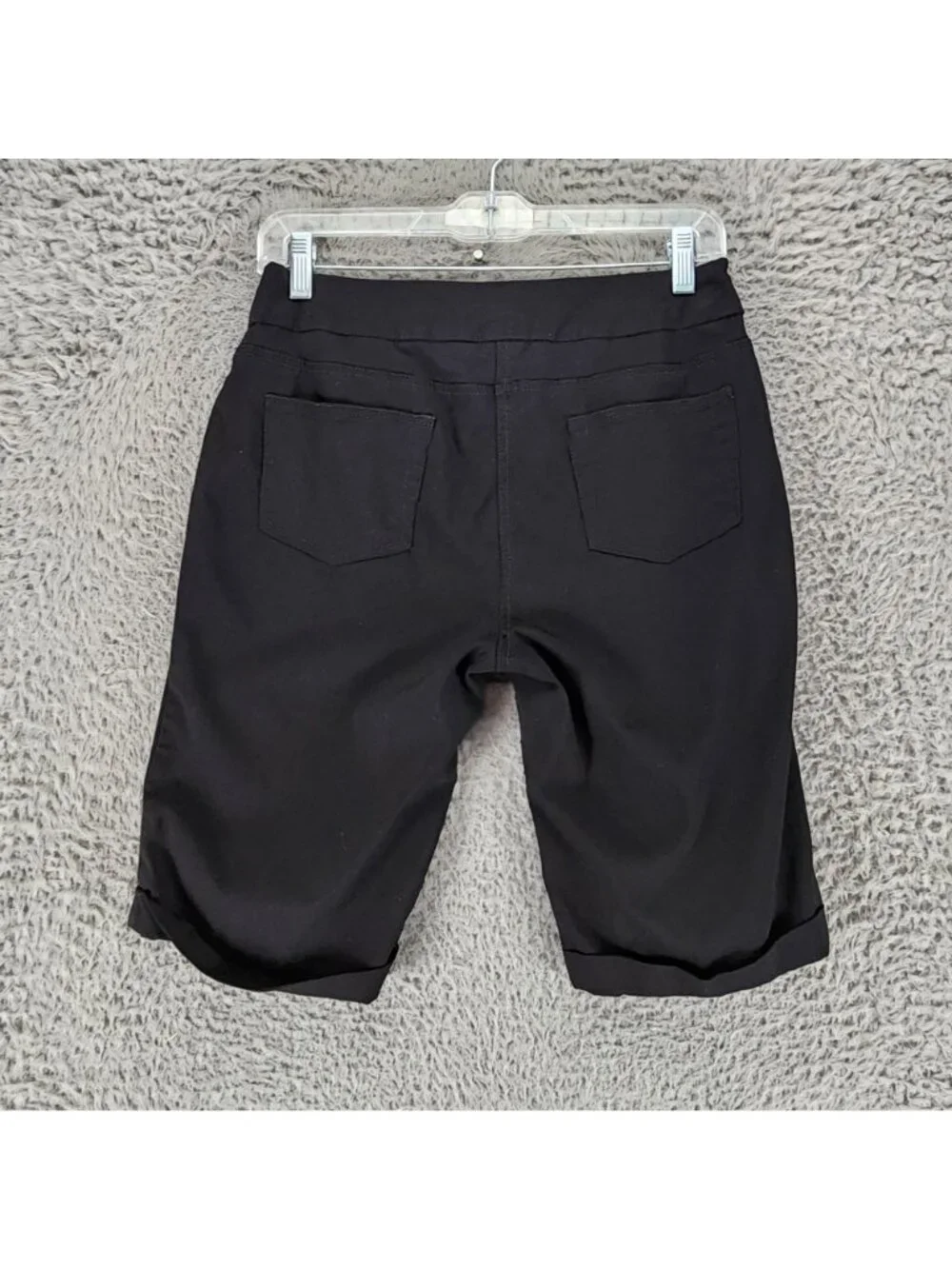 Soft Surroundings Shorts Womens XS Black Stretch Denim Bermuda Jorts